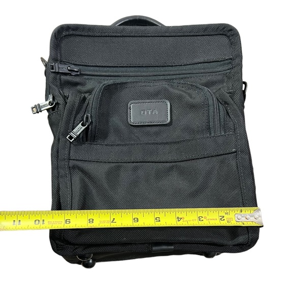 TUMI Nylon Leather Trim Messenger Bag - Picture 12 of 13